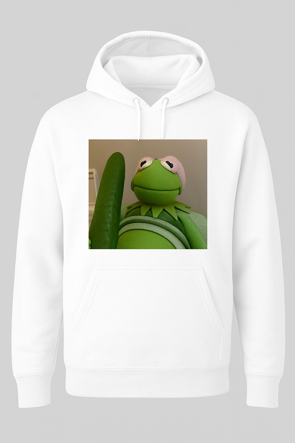Kermit & The Cucumber Meme Hoodie