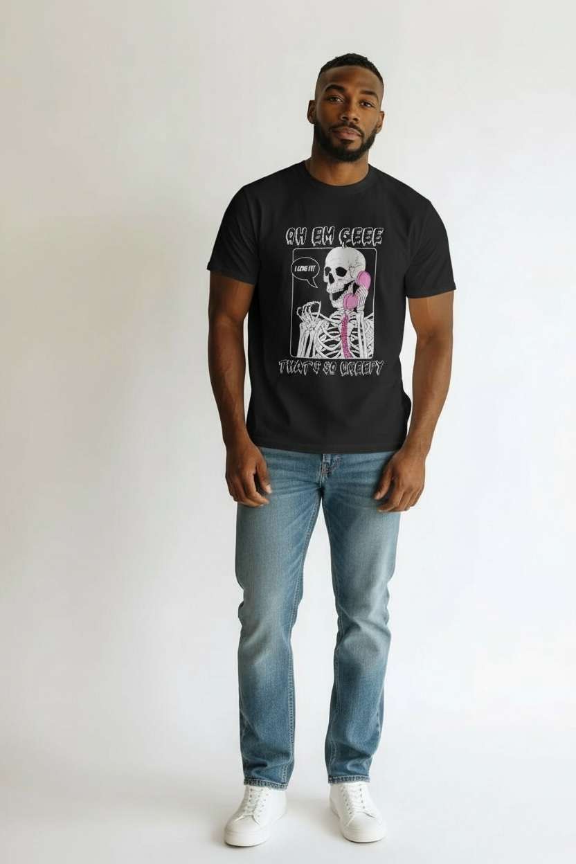 "Oh Em Gee” Skeleton Phone Tee
