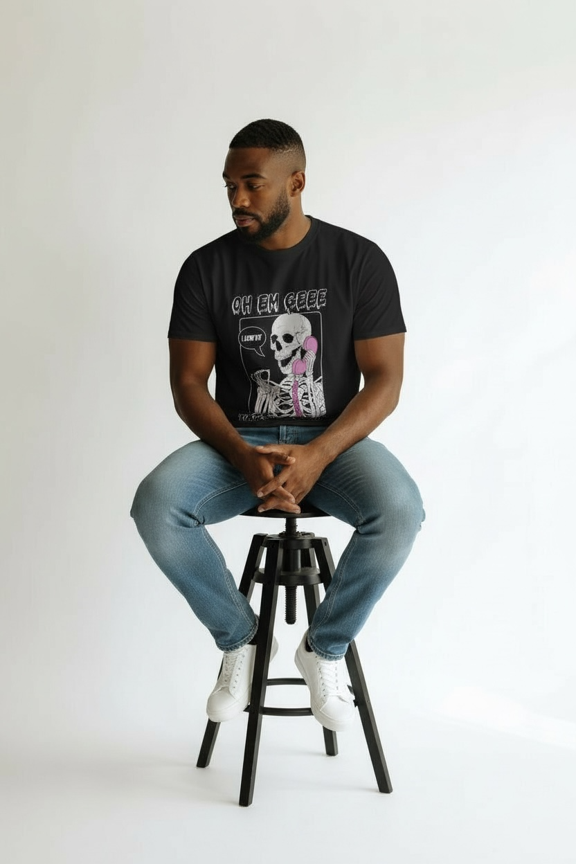 "Oh Em Gee” Skeleton Phone Tee