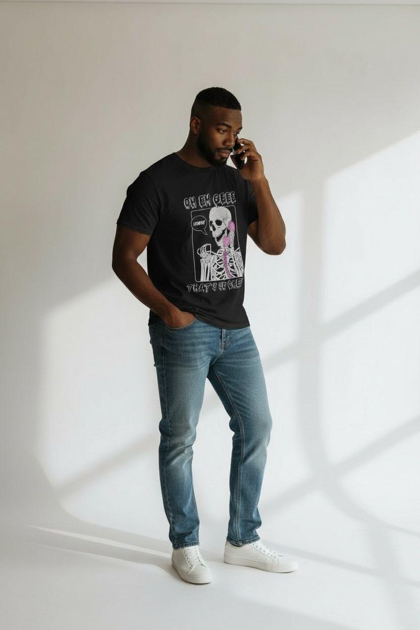 "Oh Em Gee” Skeleton Phone Tee