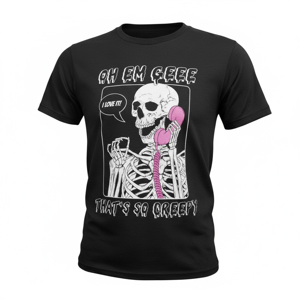 "Oh Em Gee” Skeleton Phone Tee